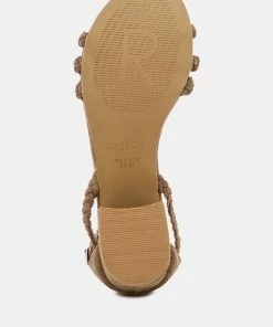 Rag & Co NICOLA Taupe Block Heel Sandal Sandals