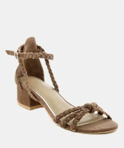 Rag & Co NICOLA Taupe Block Heel Sandal Sandals