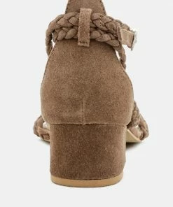 Rag & Co NICOLA Taupe Block Heel Sandal Sandals