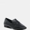 Rag & Co LILIANA Black Classic Leather Penny Loafers Loafers & Ballerinas