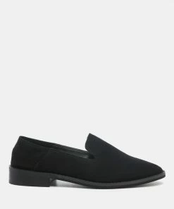 Rag & Co OLIWIA Black Classic Suede Loafers