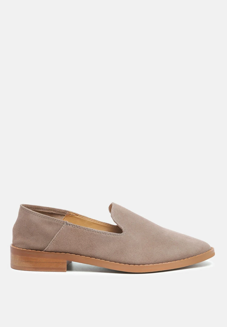 Rag & Co Loafers & Ballerinas OLIWIA Taupe Classic Suede Loafers 4 Rag & Co Loafers & Ballerinas OLIWIA Taupe Classic Suede Loafers