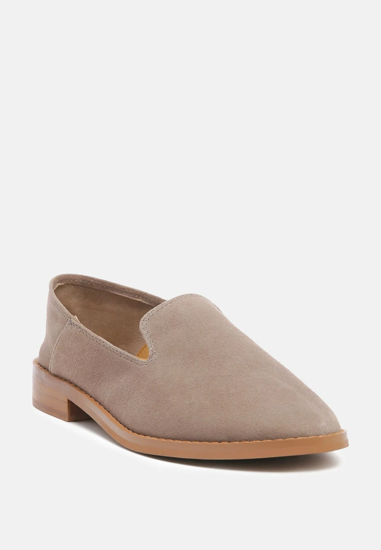 Rag & Co Loafers & Ballerinas OLIWIA Taupe Classic Suede Loafers 3 Rag & Co Loafers & Ballerinas OLIWIA Taupe Classic Suede Loafers