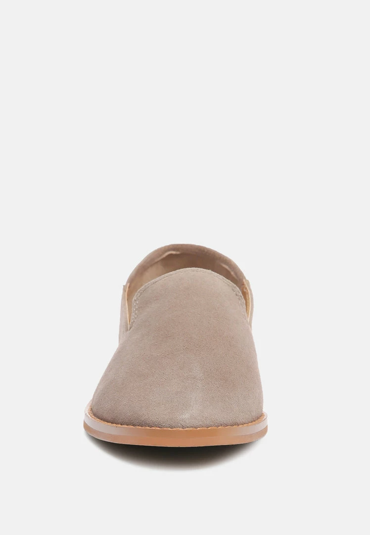 Rag & Co Loafers & Ballerinas OLIWIA Taupe Classic Suede Loafers 5 Rag & Co Loafers & Ballerinas OLIWIA Taupe Classic Suede Loafers