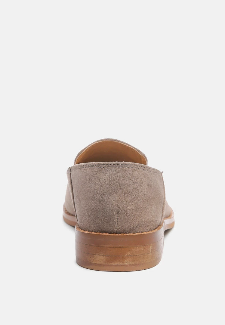 Rag & Co Loafers & Ballerinas OLIWIA Taupe Classic Suede Loafers 7 Rag & Co Loafers & Ballerinas OLIWIA Taupe Classic Suede Loafers