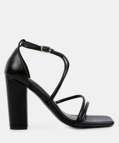Rag & Co OPULENCE Black High Heeled Dress Sandal
