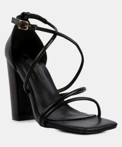 Rag & Co OPULENCE Black High Heeled Dress Sandal