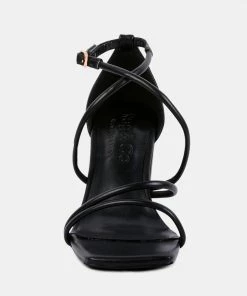 Rag & Co OPULENCE Black High Heeled Dress Sandal