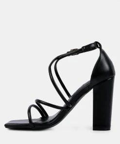Rag & Co OPULENCE Black High Heeled Dress Sandal
