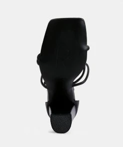 Rag & Co OPULENCE Black High Heeled Dress Sandal