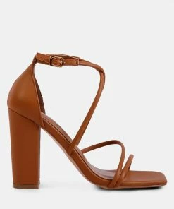 Rag & Co OPULENCE Tan High Heeled Dress Sandal