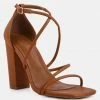 Rag & Co OPULENCE Tan High Heeled Dress Sandal