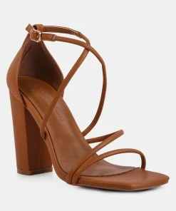 Rag & Co OPULENCE Tan High Heeled Dress Sandal