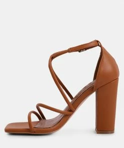 Rag & Co OPULENCE Tan High Heeled Dress Sandal