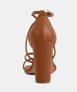 Rag & Co OPULENCE Tan High Heeled Dress Sandal