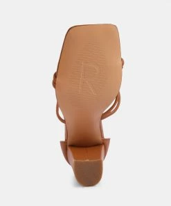 Rag & Co OPULENCE Tan High Heeled Dress Sandal
