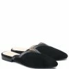 Rag & Co ORLA Black Classic Suede Walking Mules