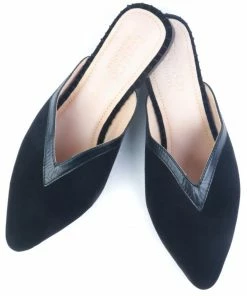 Rag & Co ORLA Black Classic Suede Walking Mules 9 Rag & Co ORLA Black Classic Suede Walking Mules