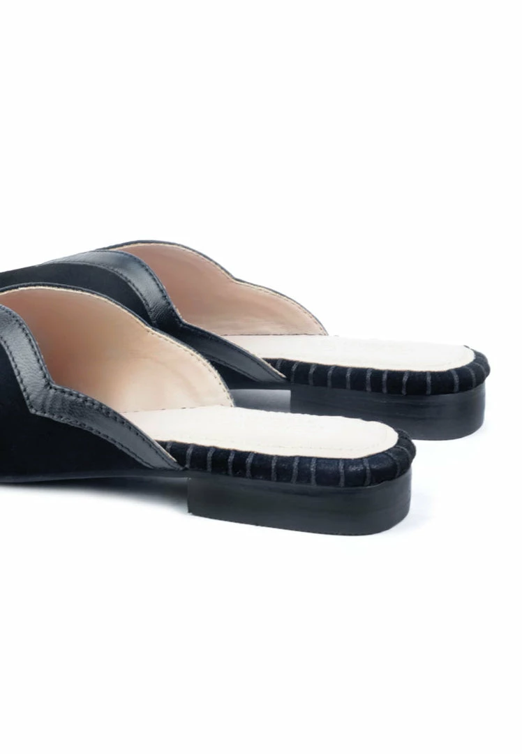 Rag & Co ORLA Black Classic Suede Walking Mules 5 Rag & Co ORLA Black Classic Suede Walking Mules