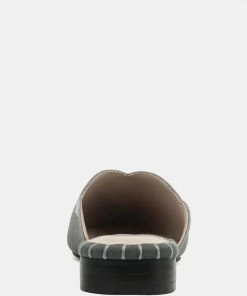 Rag & Co Flats ORLA Grey Classic Suede Walking Mules