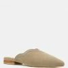 Rag & Co ORLA Taupe Classic Suede Walking Mules