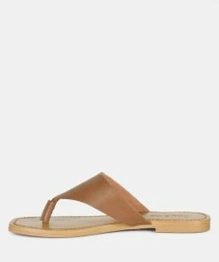 Rag & Co OROFER Tan Soft Leather Luxury Thong Flats 11 Rag & Co OROFER Tan Soft Leather Luxury Thong Flats