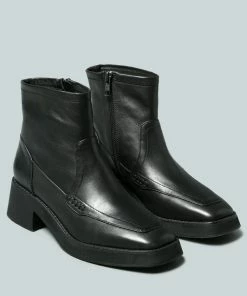 Rag & Co X OXMAN Classic Black Ankle Boot