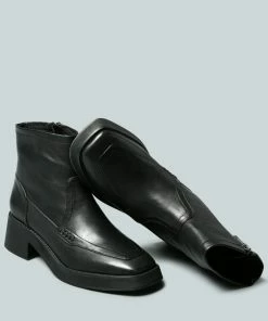 Rag & Co X OXMAN Classic Black Ankle Boot