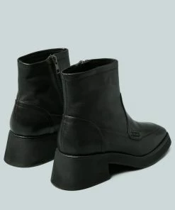 Rag & Co X OXMAN Classic Black Ankle Boot