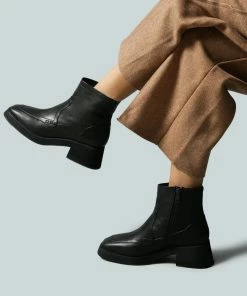 Rag & Co X OXMAN Classic Black Ankle Boot
