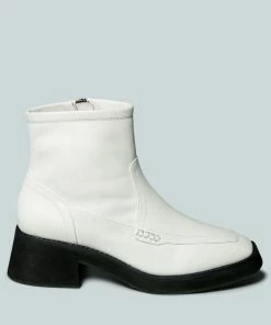 Rag & Co X OXMAN Classic White Ankle Boot Boots