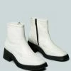 Rag & Co X OXMAN Classic White Ankle Boot Boots