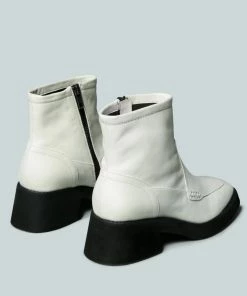 Rag & Co X OXMAN Classic White Ankle Boot Boots