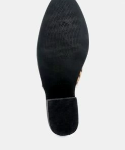 Rag & Co PALMA Leopard Print Stacked Heel Mules