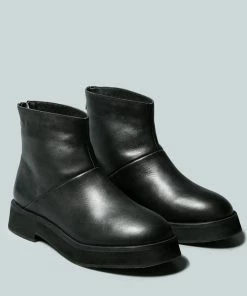 Rag & Co X PALTROW Zip-up Black Ankle Boot Boots