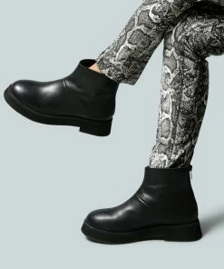 Rag & Co X PALTROW Zip-up Black Ankle Boot Boots