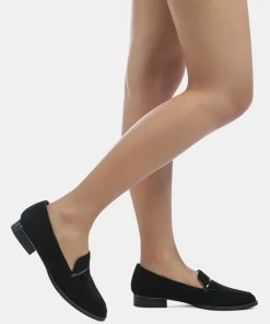 Rag & Co PAULINA Black Suede Leather Loafers Loafers & Ballerinas 15 Rag & Co PAULINA Black Suede Leather Loafers Loafers & Ballerinas