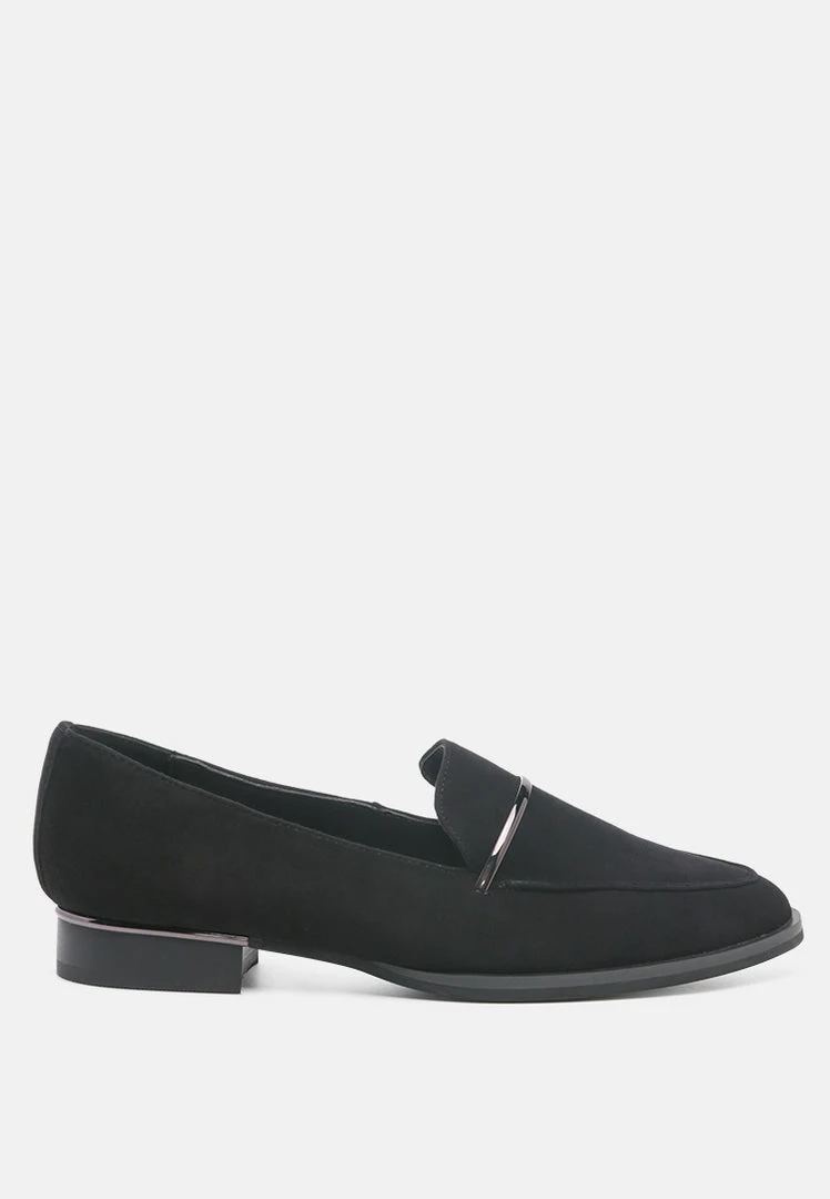 Rag & Co PAULINA Black Suede Leather Loafers Loafers & Ballerinas 4 Rag & Co PAULINA Black Suede Leather Loafers Loafers & Ballerinas