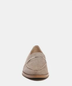 Rag & Co PAULINA Taupe Suede Slip-on Loafers Loafers & Ballerinas