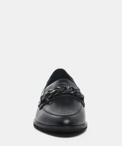 Rag & Co Loafers & Ballerinas POLA Black Leather Horsebit Loafers