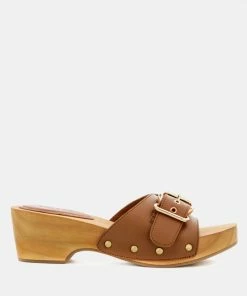 Rag & Co POLLY Tan Clogs