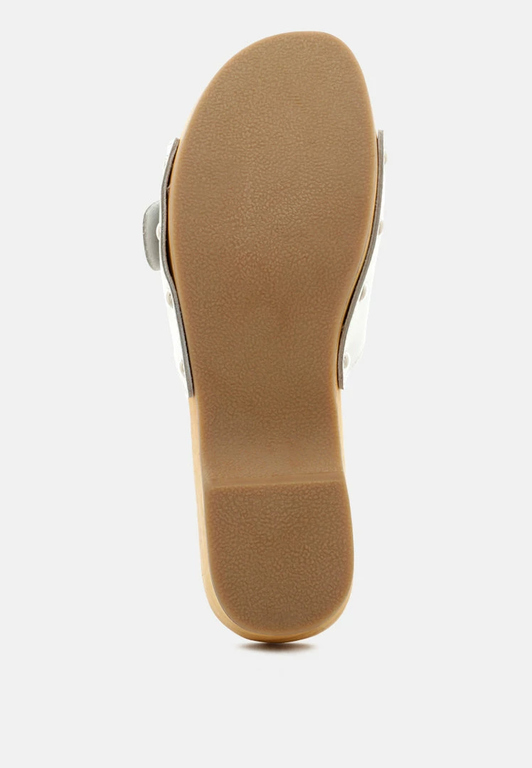 Rag & Co POLLY White Clogs 8 Rag & Co POLLY White Clogs