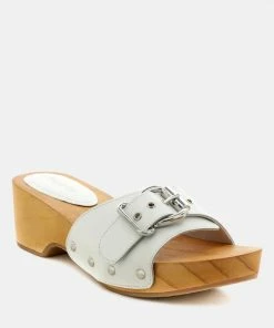 Rag & Co POLLY White Clogs