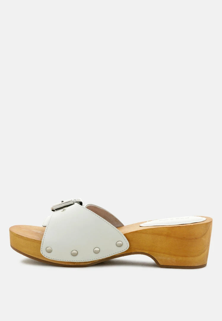 Rag & Co POLLY White Clogs 6 Rag & Co POLLY White Clogs