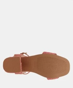 Rag & Co Sandals RAYNA Blush Braided Jute Strap And Suede Sandal 16 Rag & Co Sandals RAYNA Blush Braided Jute Strap And Suede Sandal