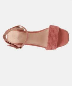Rag & Co Sandals RAYNA Blush Braided Jute Strap And Suede Sandal 15 Rag & Co Sandals RAYNA Blush Braided Jute Strap And Suede Sandal