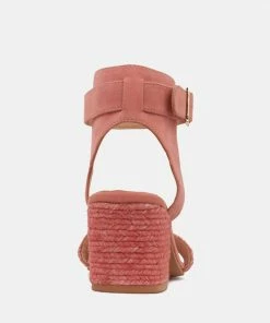 Rag & Co Sandals RAYNA Blush Braided Jute Strap And Suede Sandal 14 Rag & Co Sandals RAYNA Blush Braided Jute Strap And Suede Sandal