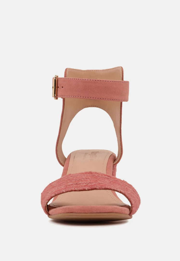 Rag & Co Sandals RAYNA Blush Braided Jute Strap And Suede Sandal 5 Rag & Co Sandals RAYNA Blush Braided Jute Strap And Suede Sandal