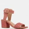 Rag & Co Sandals RAYNA Blush Braided Jute Strap And Suede Sandal 1 Rag & Co Sandals RAYNA Blush Braided Jute Strap And Suede Sandal