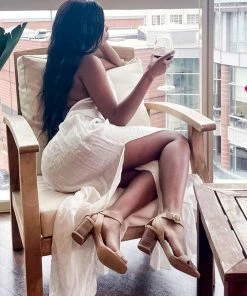 Rag & Co DOLPH Stack Block Heeled Sandal In Nude SS'22 11 Rag & Co DOLPH Stack Block Heeled Sandal In Nude SS'22